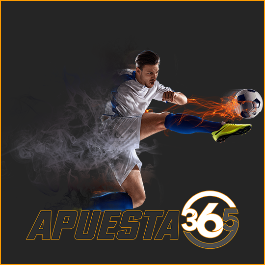 Apuesta365's multi-currency options displayed in front of mobile device